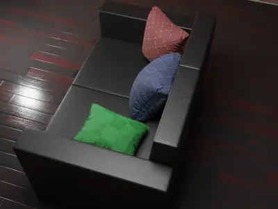 Interior sofa Free low-poly 3D model