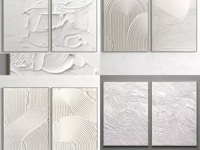 Plaster Photo Frame Collections 2 3D Model Pack