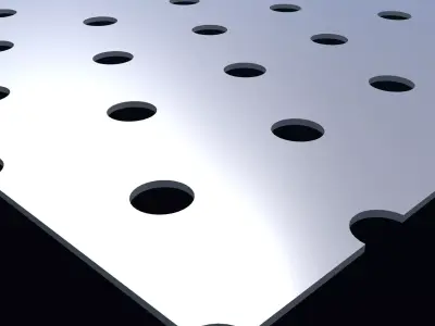 Perforated panel with 8 percent opening 25O93 3D model