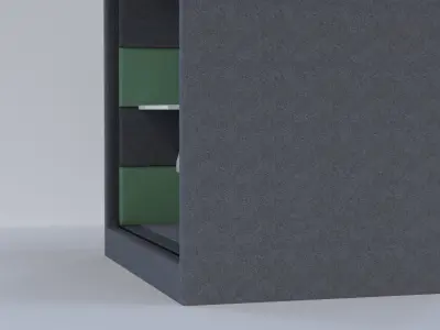 Personal office workspace 3D model