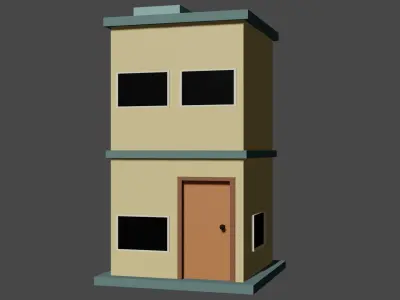 Lowpoly 3D House Low-poly 3D model