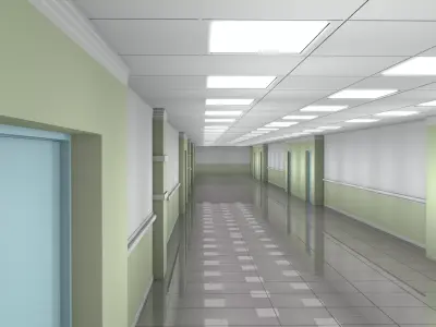 Apartment Corridor Interior 3D model