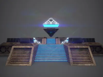 Star Gate Portal Two Low-poly 3D model