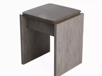 Wooden Stool 05 3D model