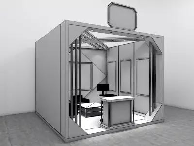Modern Exhibition Booth Design 3D Model 3D model