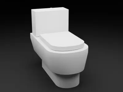 Floor Toilet Free low-poly 3D model