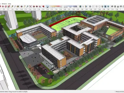Sketchup School and University K5 3D model