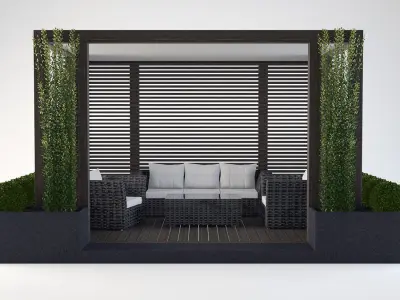 Modern pergola 3D model