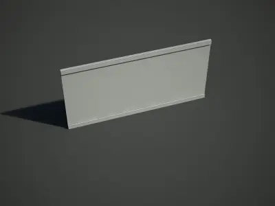 Simple Hoarding model Site Segregation Low-poly 3D model