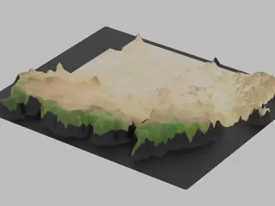 Sudan Map Country Low-poly 3D model