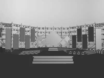 Concert Stage Arena Low-poly 3D model