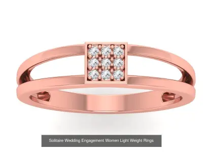 40 Wedding Engagement Women Super Light Weight Rings Collection 3D Model Pack