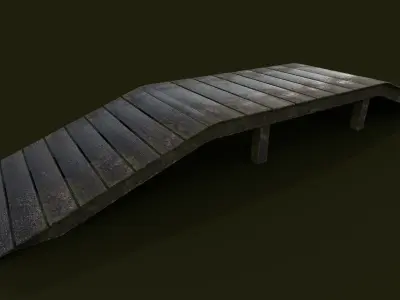 Trench Bridge Low-poly 3D model