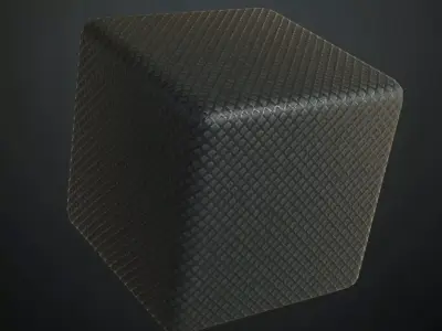 Dark Crosshatch Rubber Sheet PBR Seamless Texture