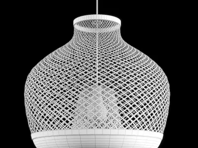 Misterhult bamboo pendant Lamp by IKEA 3D model