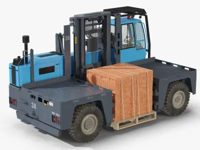  Baumann GS 150 Side Load Forklift Brick Pallet Blue 