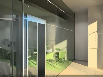 Bank Agency Interior Scene 3D model