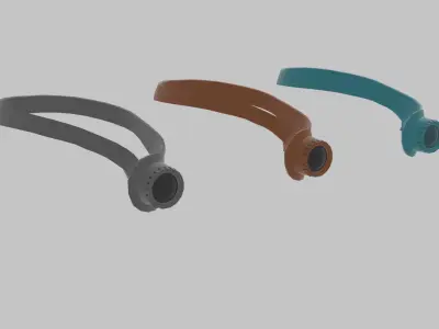LOW-POLY SCI-FI GLASSES 3 PAIR Low-poly 3D model