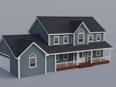 Low Poly house 17 Low-poly 3D model
