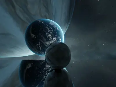 Space Environment HDRI  Low-poly 3D model