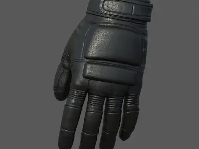 Gloves Sci-fi space millitary fantasy futuristic technology  Low-poly 3D model