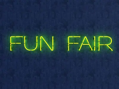 Funfair Neon Sign Low-poly 3D model
