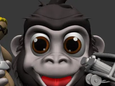 Baby King Kong play time  3D model