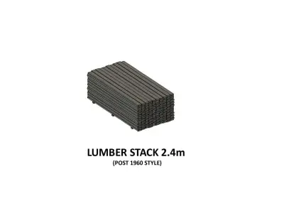 CARGO-0003 Lumber set H0-scale 18 items 3D print model