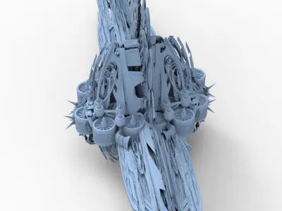 Ivy Tortoise Steampunk ship 8 3D model