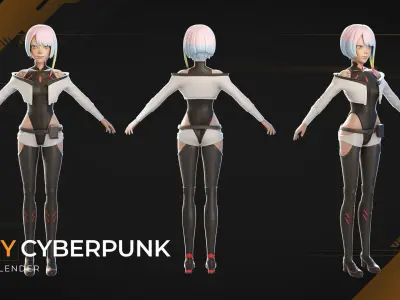 Lucy Cyberpunk Edgerunners 3D Model Character 3D model