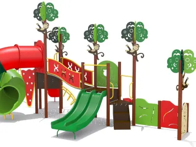 Jungle Playground Low-poly 3D model