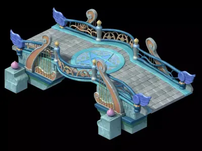 main city - Stone Bridge 03 3D model