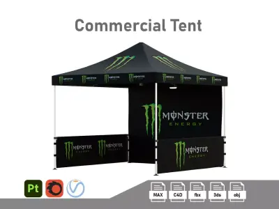 3D Model Tent Low-poly 3D model