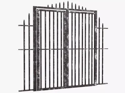 Medieval Door Low-poly 3D model