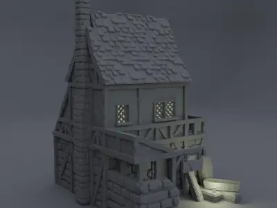 Coffin Maker Tabletop Terrain 28 MM 3D print model