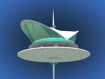 Futuristic Architecture Skyscraper 01 3D model