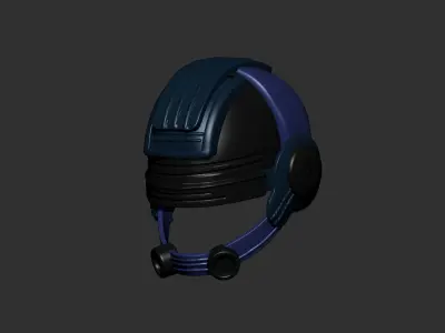 helmet high poly sculpt 3d printable  3D model 129