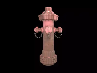 firehydrant Low-poly 3D model