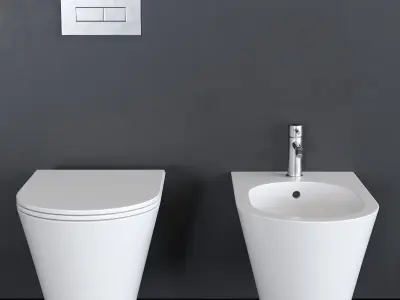 Alice Ceramica Hide Round Wall-Hung WC Low-poly 3D model