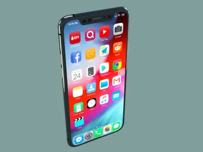 Iphone X max pro Low-poly 3D model
