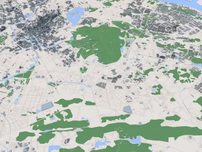 Nanjing City China 3D model