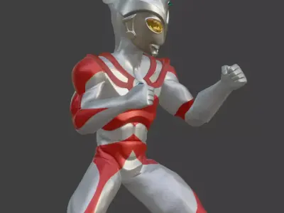 Ultraman Ace Stylized 3D Model 3D model