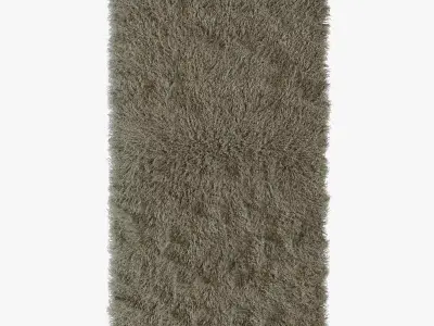 Tibetan sheepskin olive 3D model