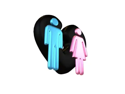 Divorce Symbol v1 011 Low-poly 3D model