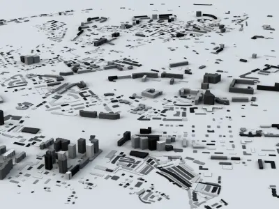 Nizhny Novgorod Streets and Buildings 3D model