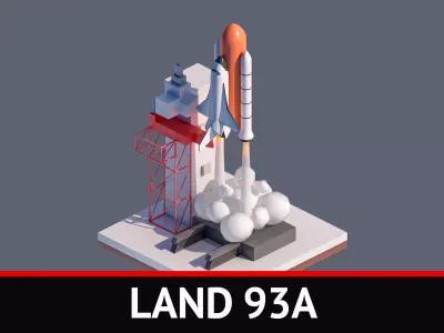 land 93A Low-poly 3D model