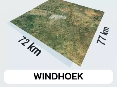 Windhoek Namibia City Landscape 3D Model 3D model