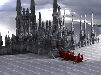 Cyber Eclipse Tower fortress  3D model