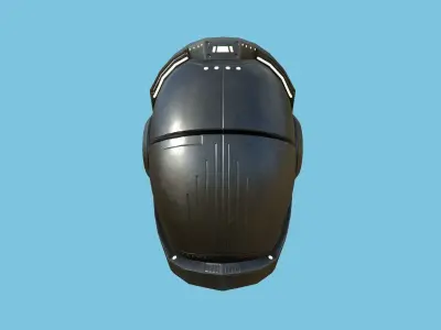 SciFi Helmet 08 - Full Steel - Character Design Fashion Low-poly 3D model