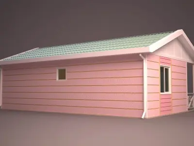 HOME house with roof 3D model